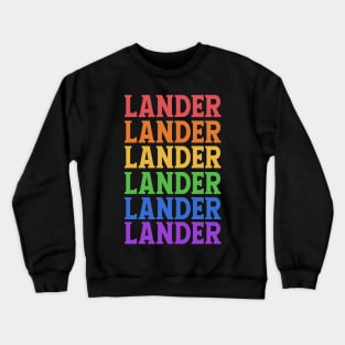 LANDER RAINBOW TYPOGRAPHY Crewneck Sweatshirt